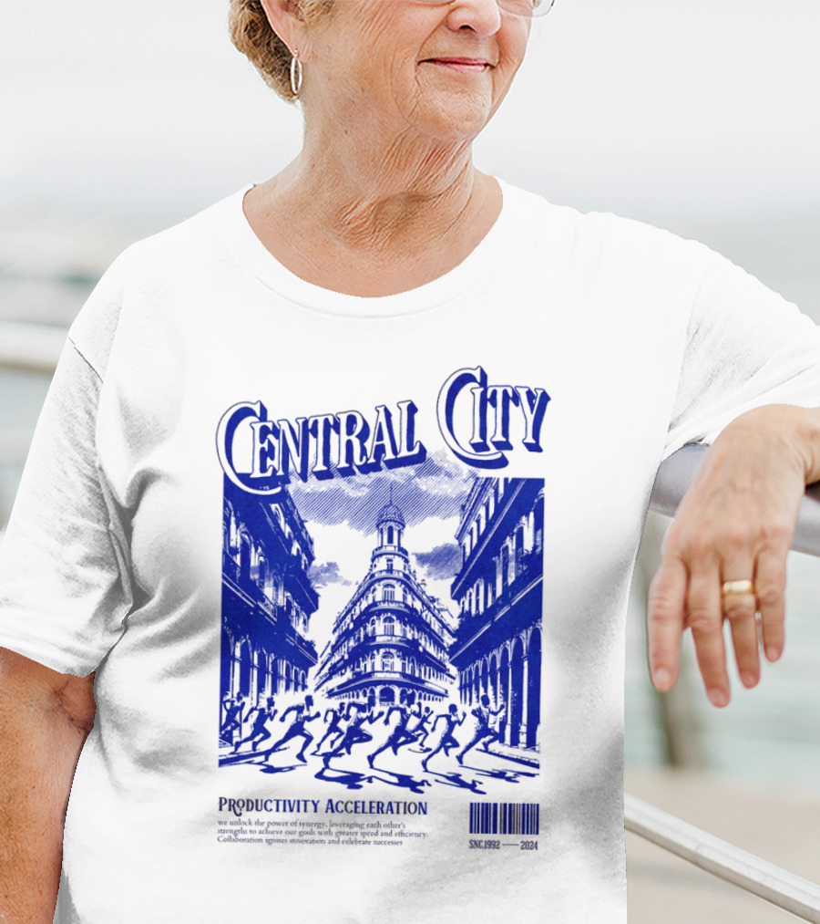 CENTRAL CITY PRODUCTIVITY ACCELERATION CROWDED STREETSCAPE T-Shirt