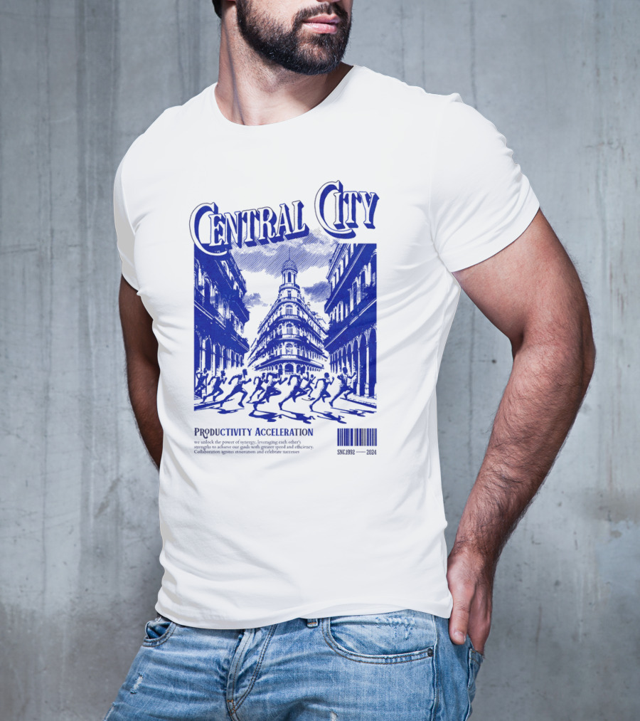 CENTRAL CITY PRODUCTIVITY ACCELERATION CROWDED STREETSCAPE T-Shirt