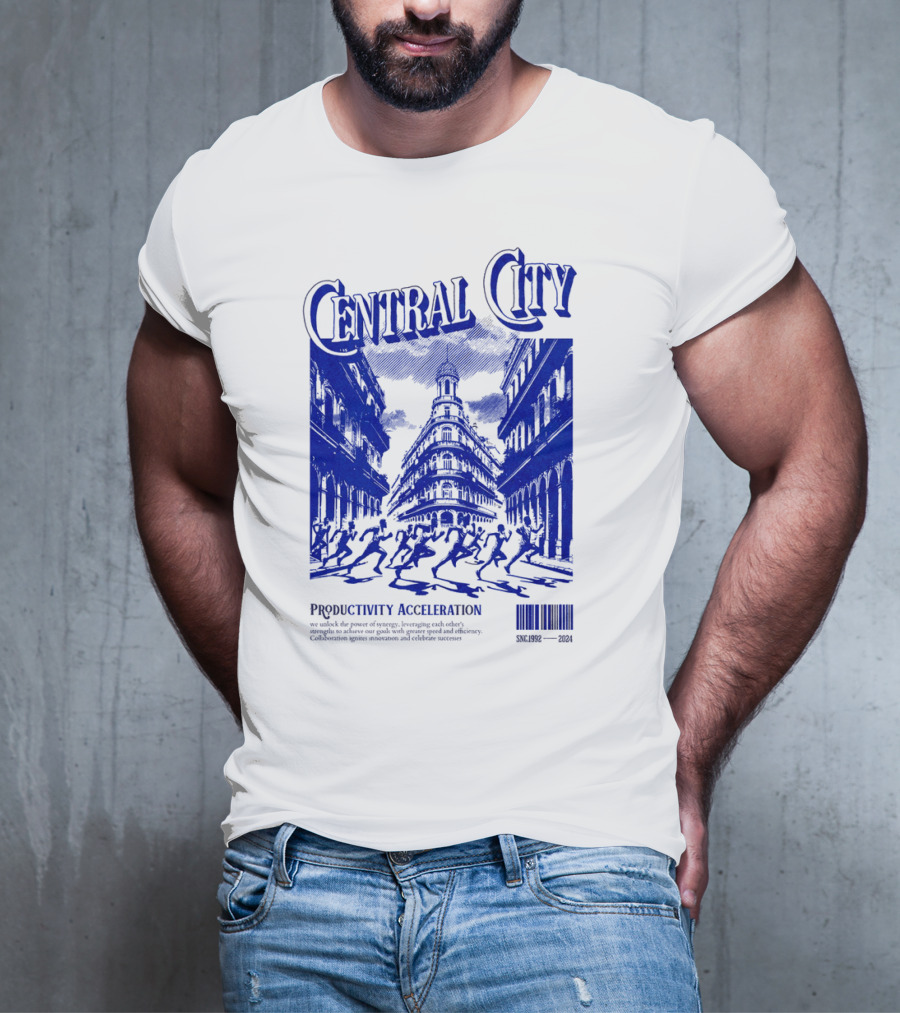 CENTRAL CITY PRODUCTIVITY ACCELERATION CROWDED STREETSCAPE T-Shirt