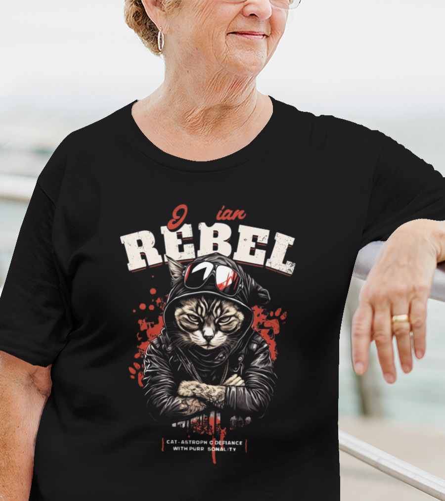 Rebel Cat-Astrophe Defiance With Purr-sonality Jungian T-Shirt
