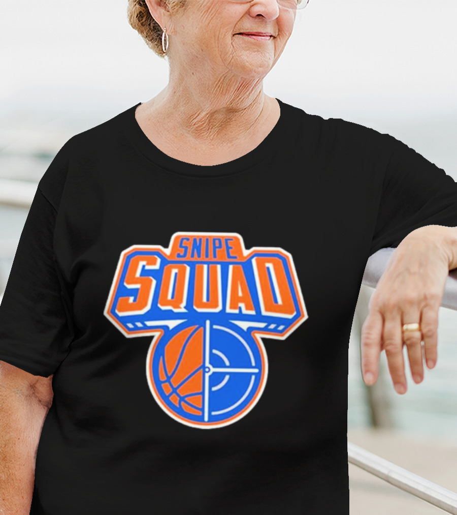 Snipe Squad Basketball Logo With Oklahoma City Thunder Colors T-Shirt