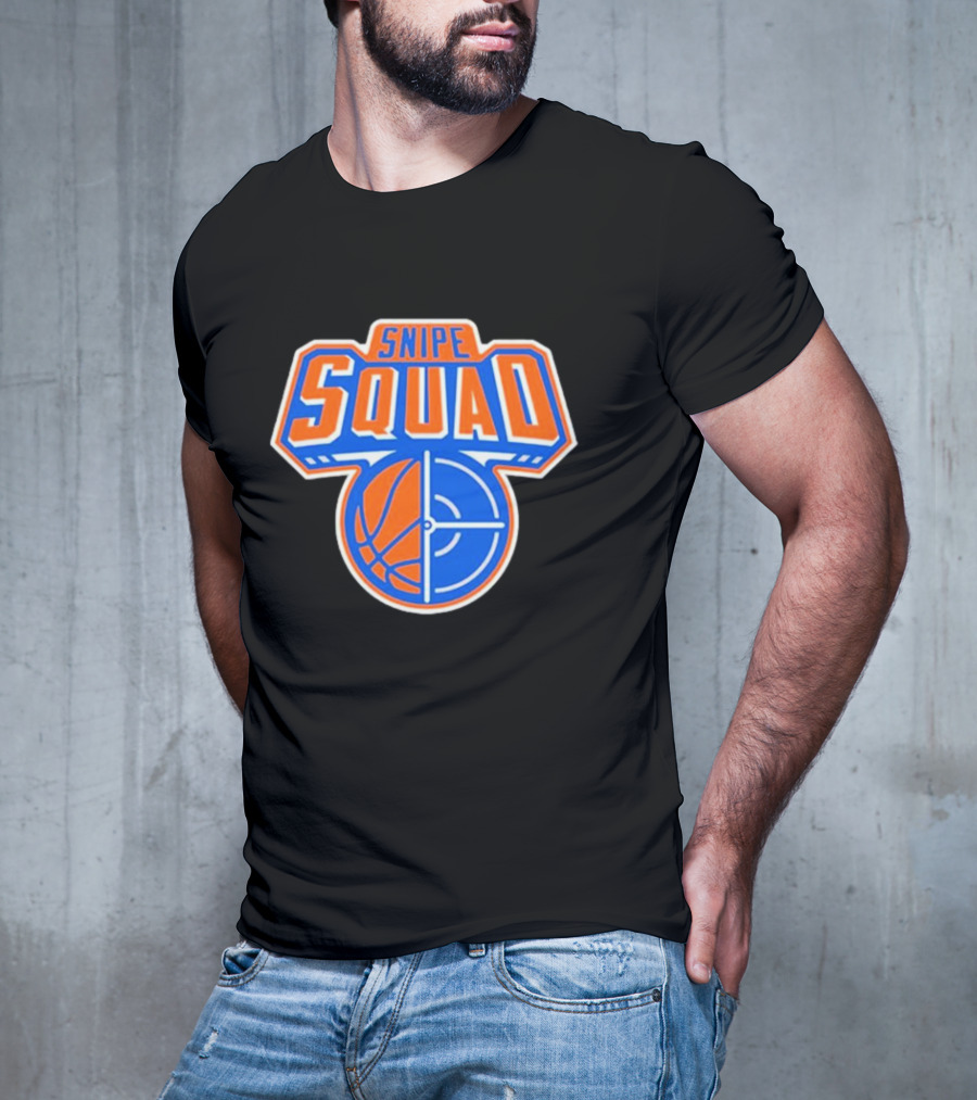 Snipe Squad Basketball Logo With Oklahoma City Thunder Colors T-Shirt