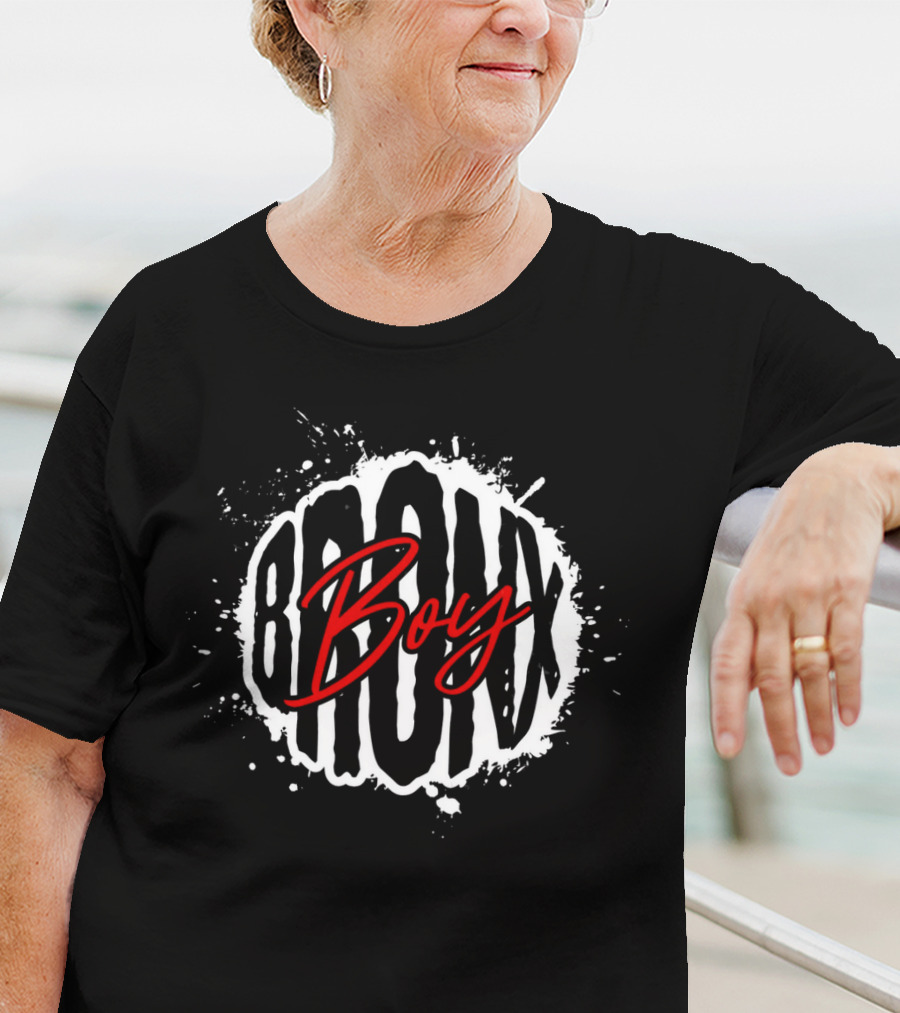 Bronx Boy Bold Graffiti Typography T-Shirt