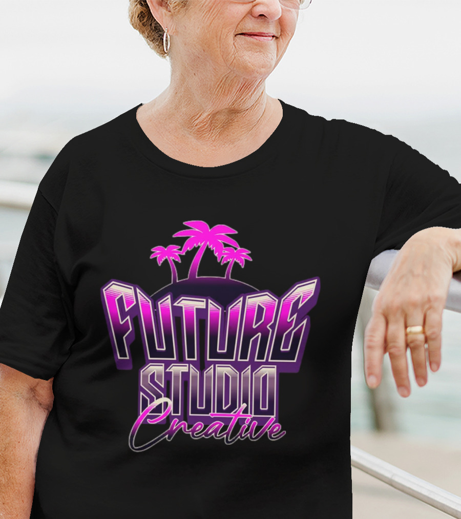 Future Studio Creative Synthwave Neon Palms T-Shirt