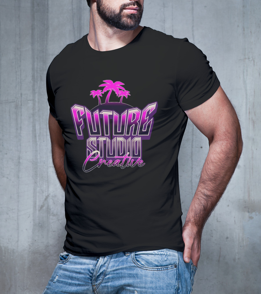 Future Studio Creative Synthwave Neon Palms T-Shirt