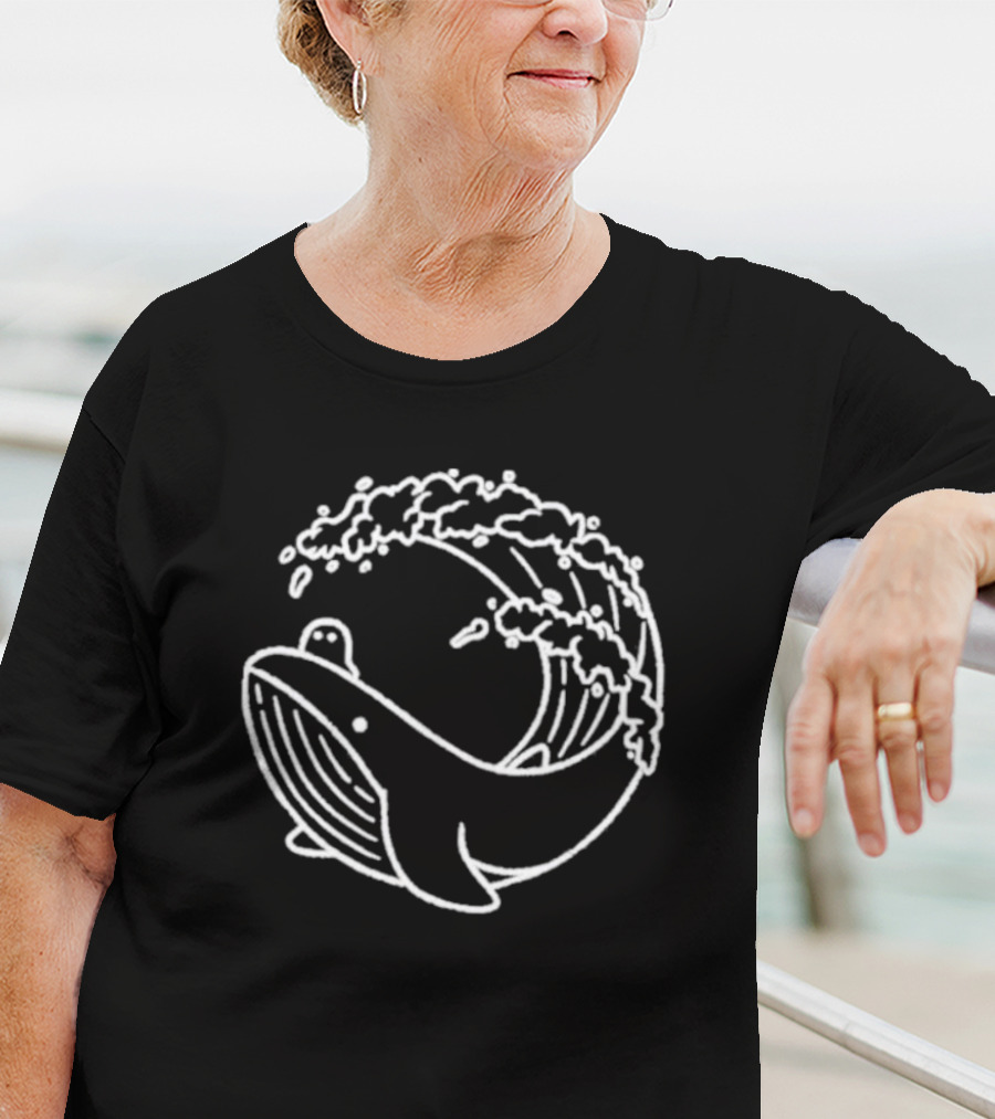 Slimecicle Whalesurfer Ocean Wave T-Shirt