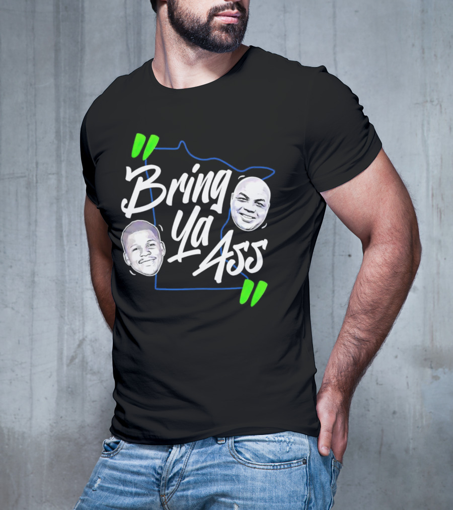 Anthony Edwards Charles Barkley Bring Ya Ass Minnesota Shape T-Shirt