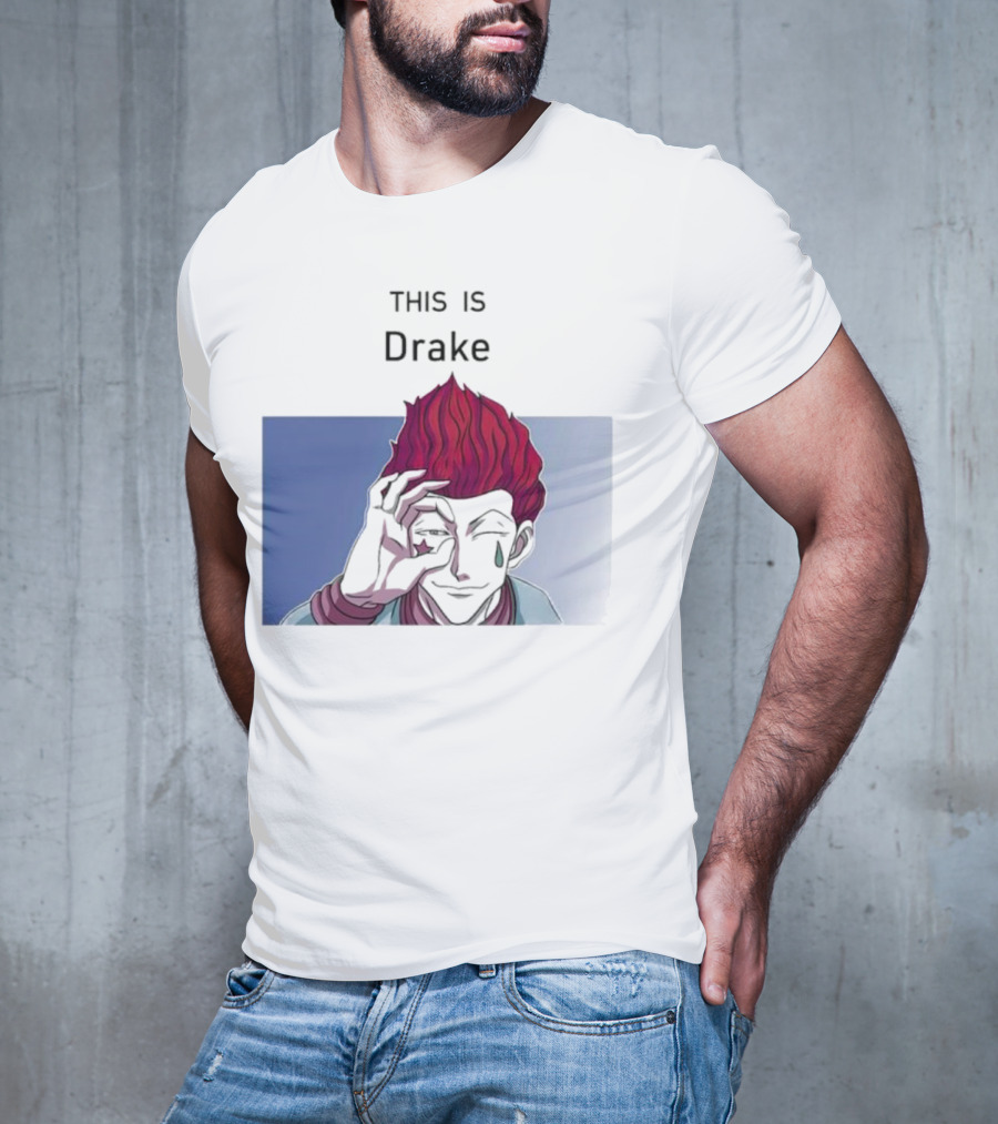 Hisoka This Is Drake Tear Symbol Pink Hair Anime Meme T-Shirt