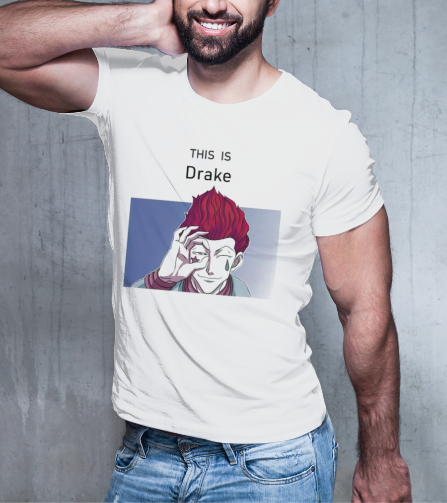 Hisoka This Is Drake Tear Symbol Pink Hair Anime Meme T-Shirt