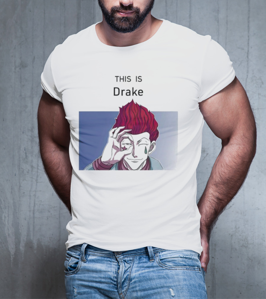 Hisoka This Is Drake Tear Symbol Pink Hair Anime Meme T-Shirt