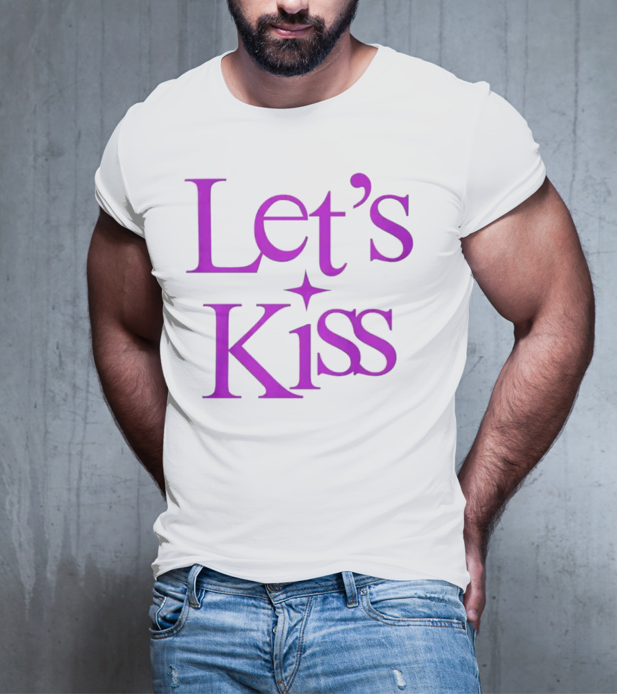 Let’s Kiss Starry Violet Text T-Shirt