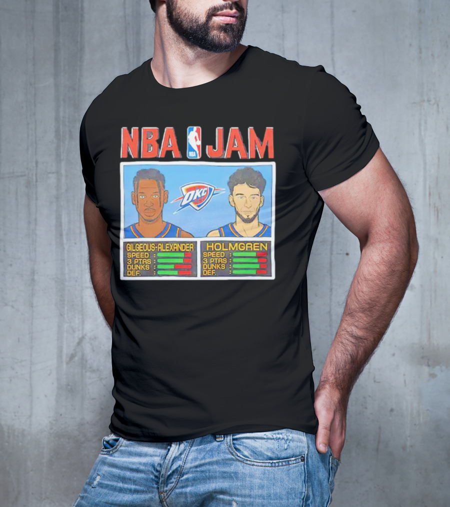 NBA Jam Shai Gilgeous-Alexander Chet Holmgren OKC Thunder T-Shirt