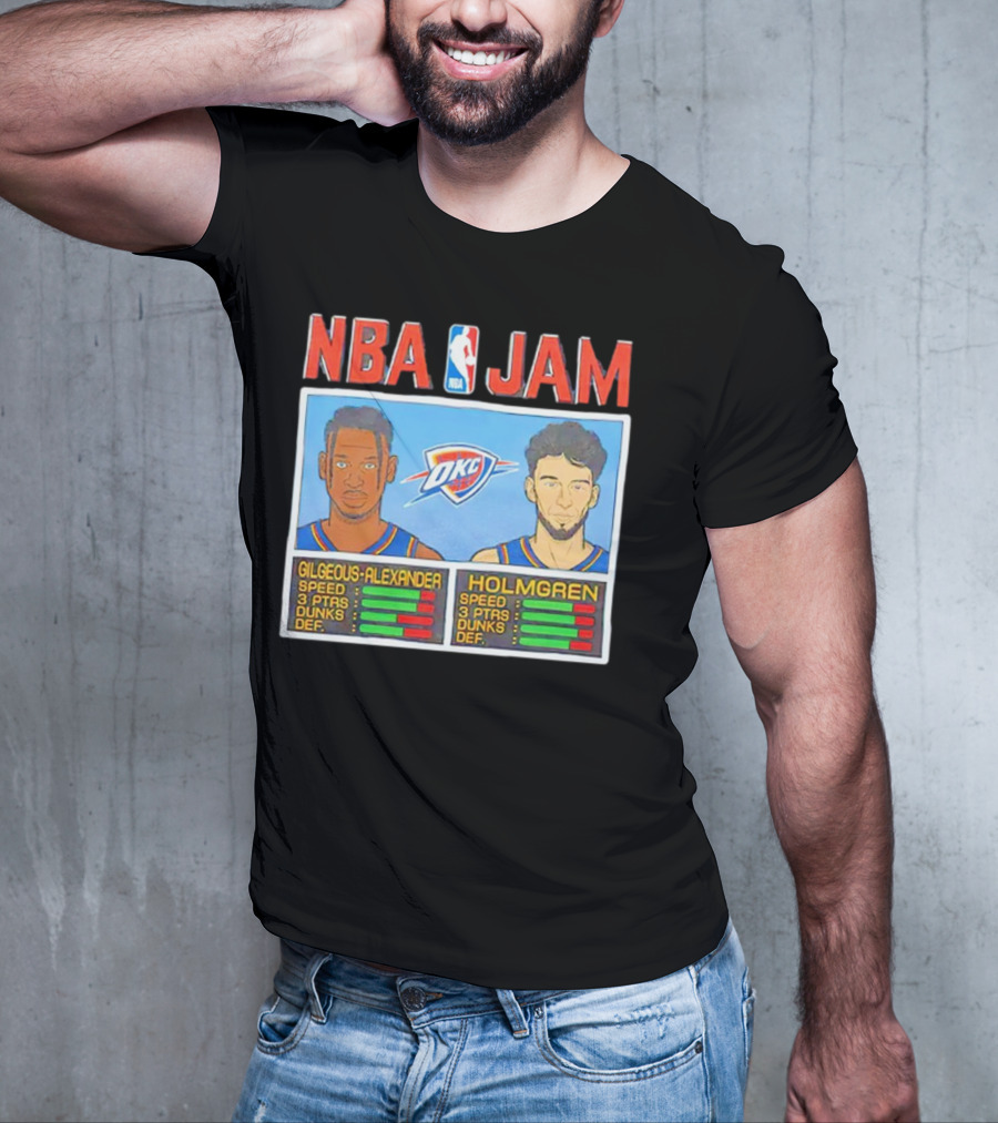 NBA Jam Shai Gilgeous-Alexander Chet Holmgren OKC Thunder T-Shirt