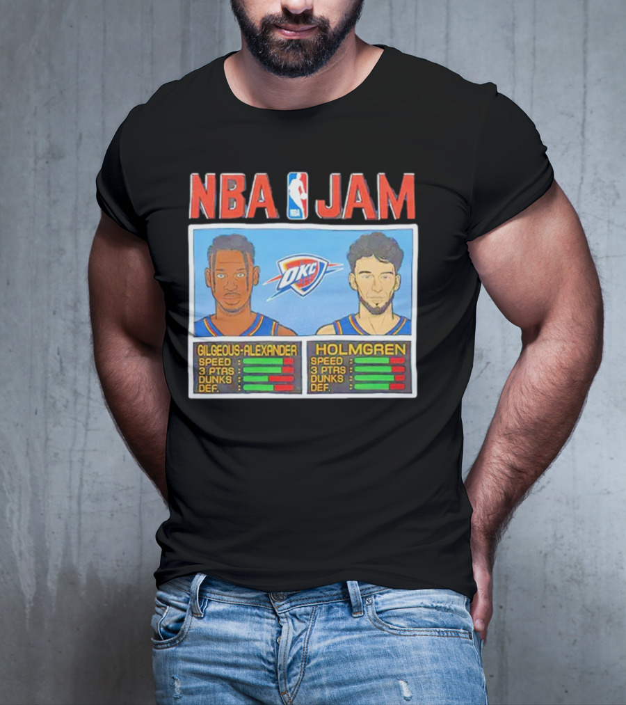 NBA Jam Shai Gilgeous-Alexander Chet Holmgren OKC Thunder T-Shirt