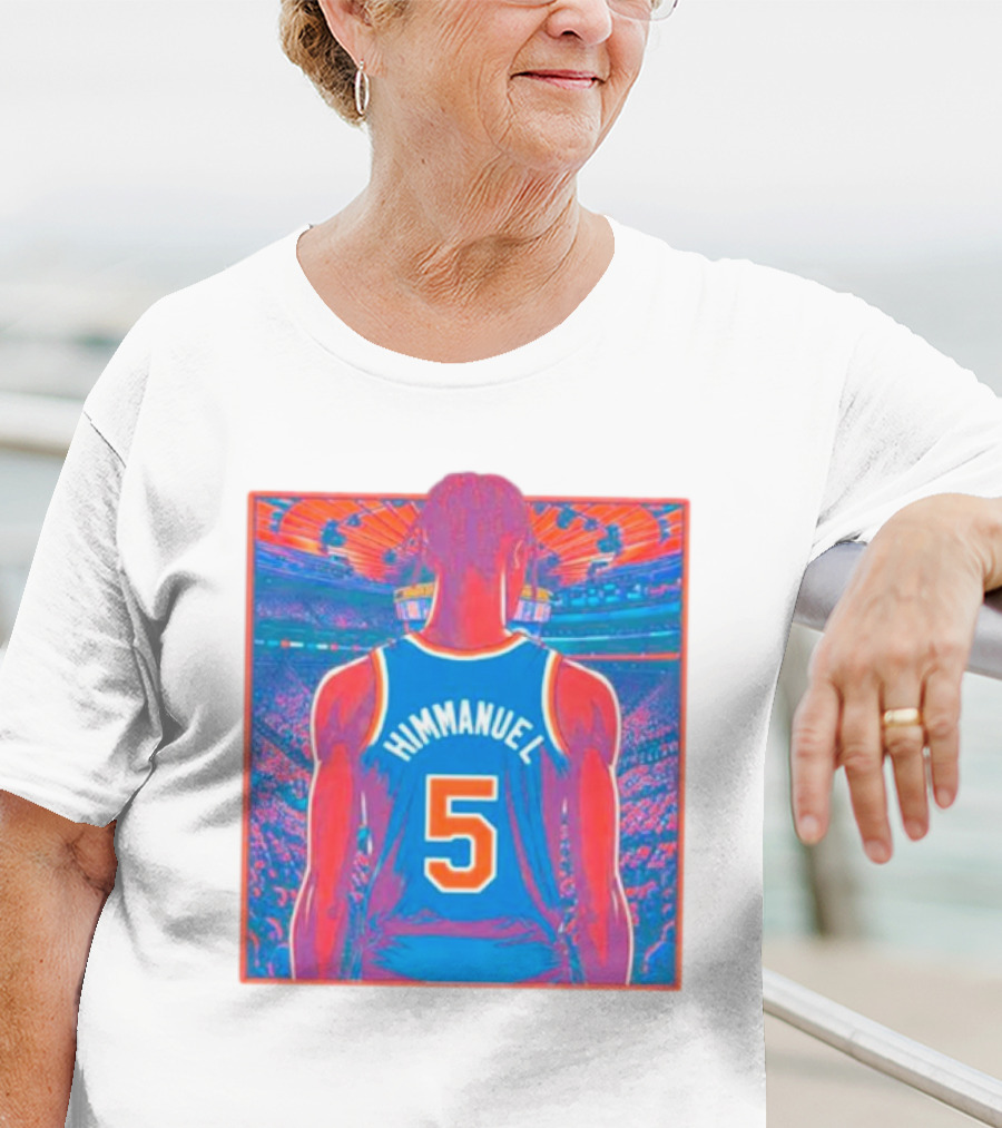 HIMMANUEL 5 New York Knicks Basketball Jersey In Vibrant Arena Scene T-Shirt