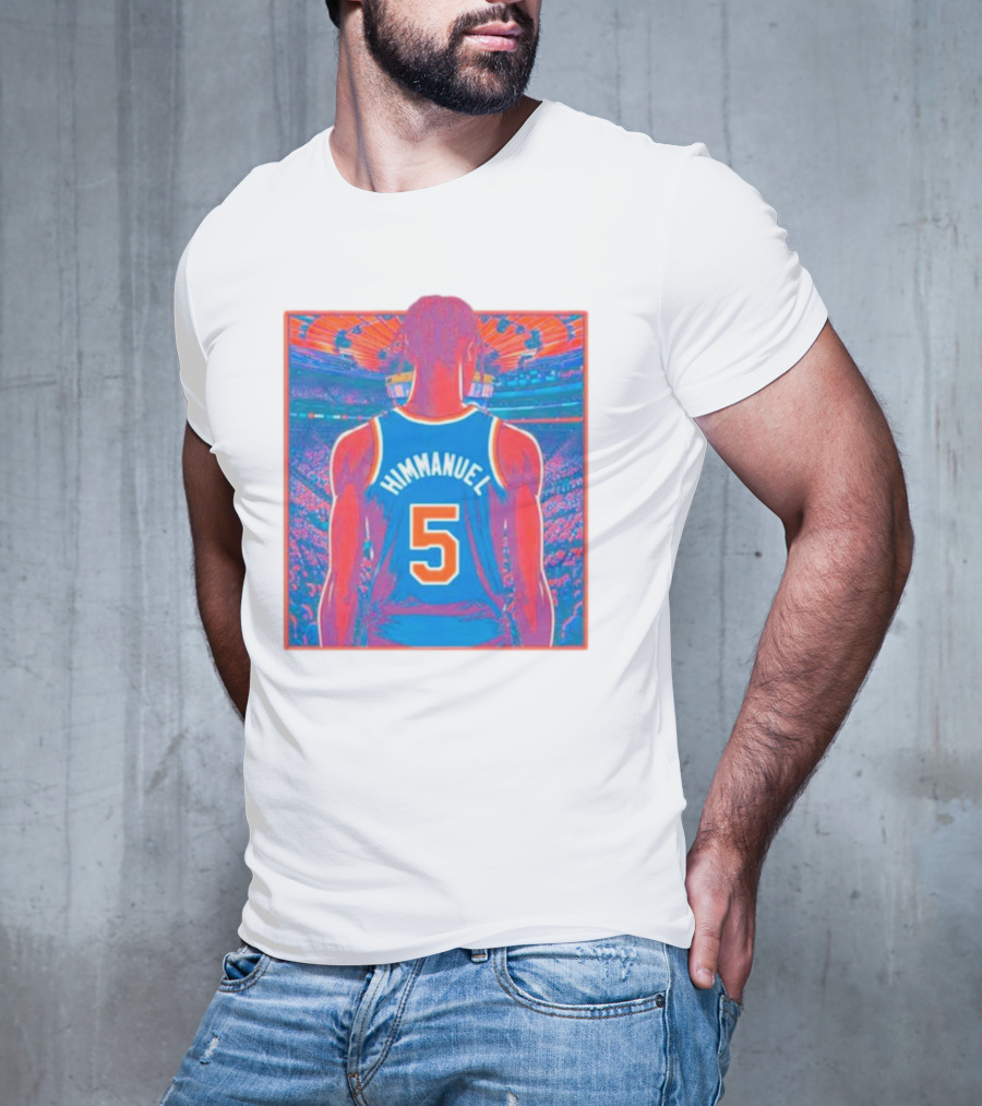 HIMMANUEL 5 New York Knicks Basketball Jersey In Vibrant Arena Scene T-Shirt