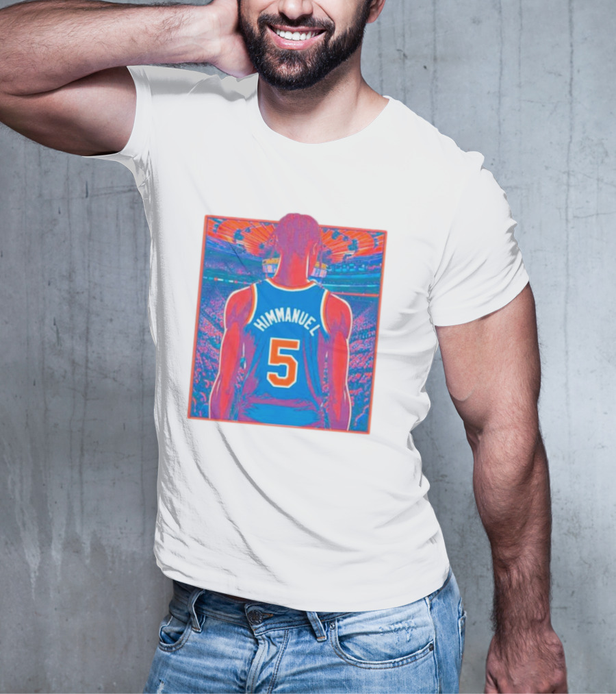 HIMMANUEL 5 New York Knicks Basketball Jersey In Vibrant Arena Scene T-Shirt