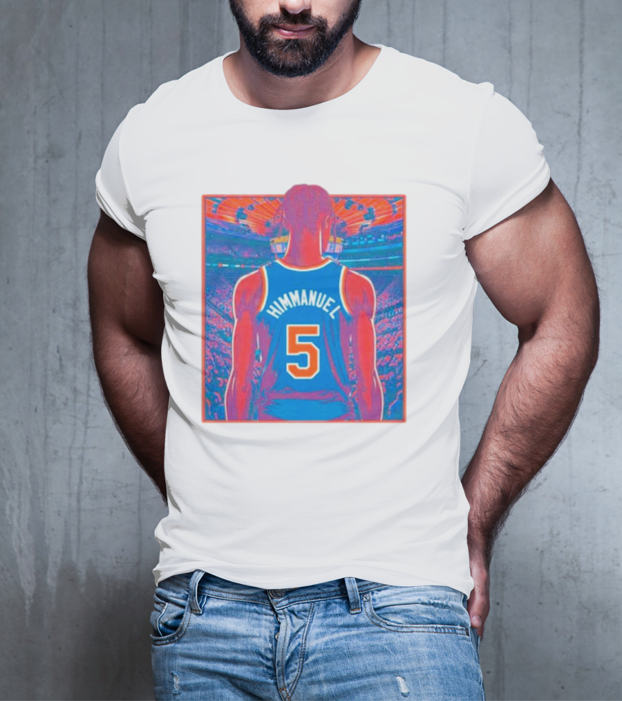 HIMMANUEL 5 New York Knicks Basketball Jersey In Vibrant Arena Scene T-Shirt