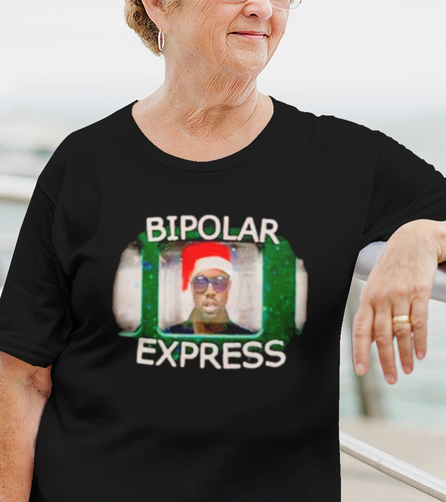 Bipolar Express Kanye West Santa Hat Christmas T-Shirt