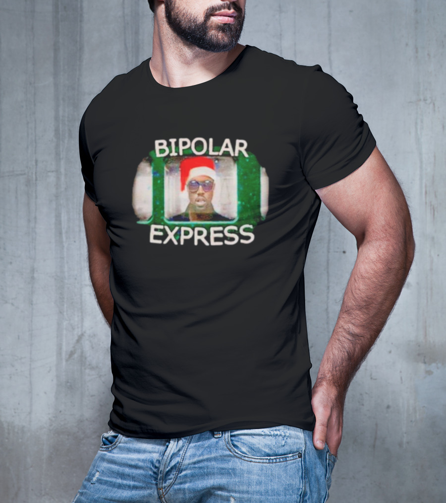 Bipolar Express Kanye West Santa Hat Christmas T-Shirt