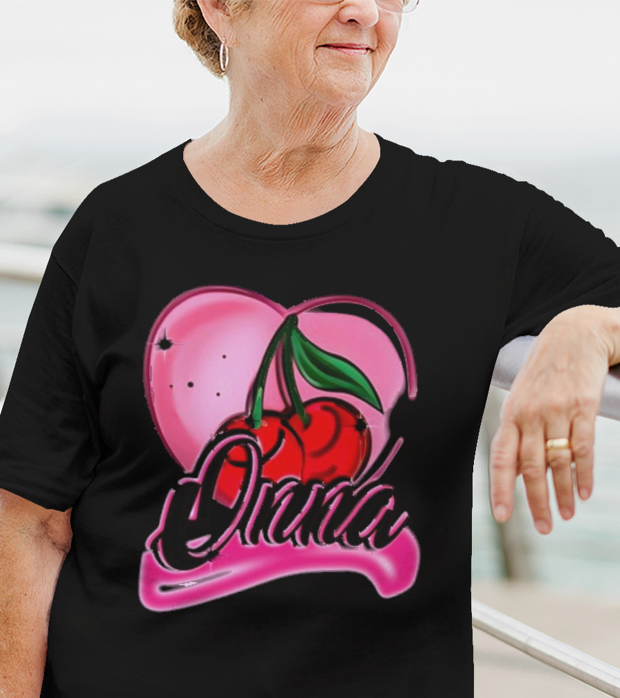Onna Cherry Heart Pink T-Shirt