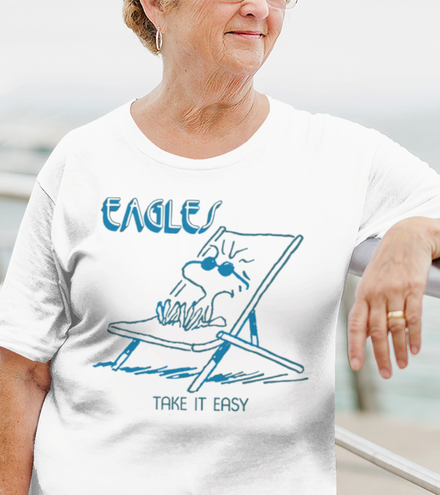 Eagles Take It Easy Woodstock Chair Relaxation T-Shirt