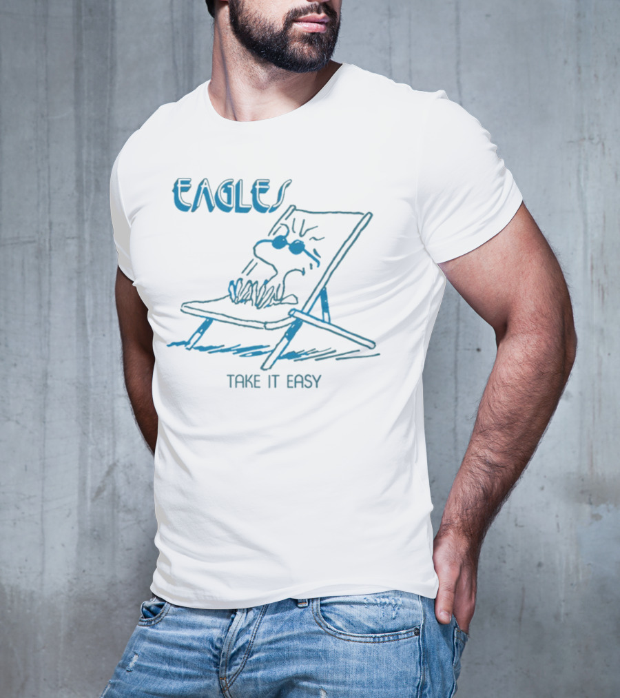 Eagles Take It Easy Woodstock Chair Relaxation T-Shirt