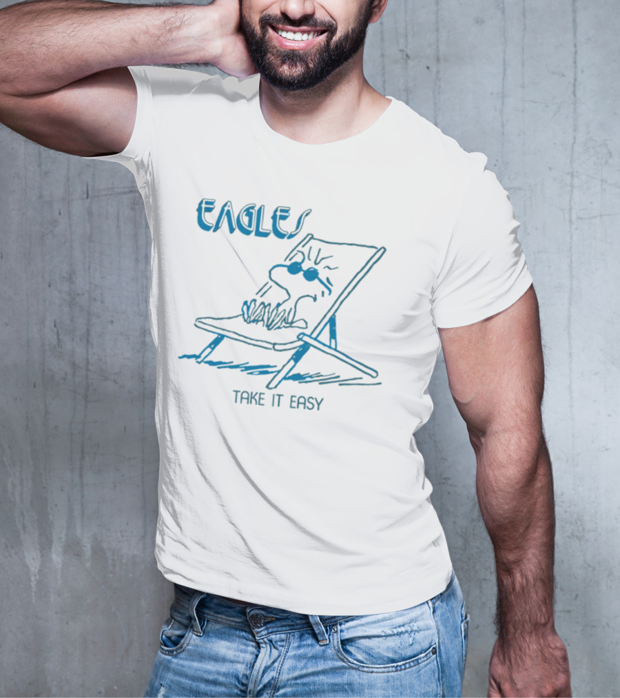 Eagles Take It Easy Woodstock Chair Relaxation T-Shirt