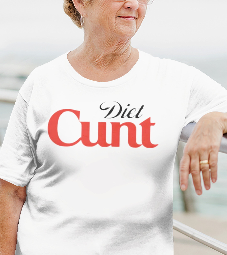 Diet Cunt Text In Classic Soft Drink Typography T-Shirt