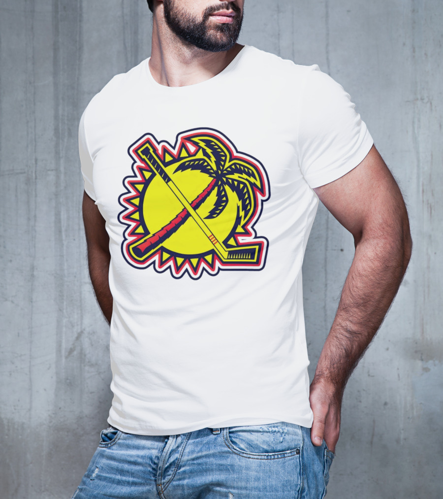 Florida Panthers Sun Coconut Tree Hockey Stick Palm T-Shirt