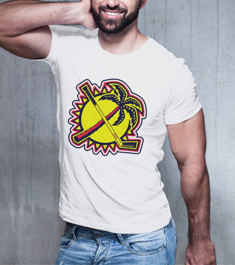 Florida Panthers Sun Coconut Tree Hockey Stick Palm T-Shirt