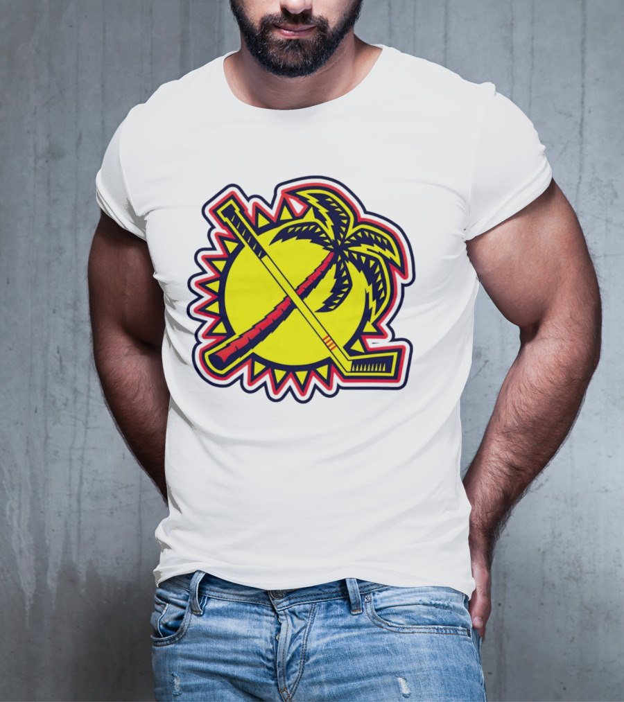 Florida Panthers Sun Coconut Tree Hockey Stick Palm T-Shirt