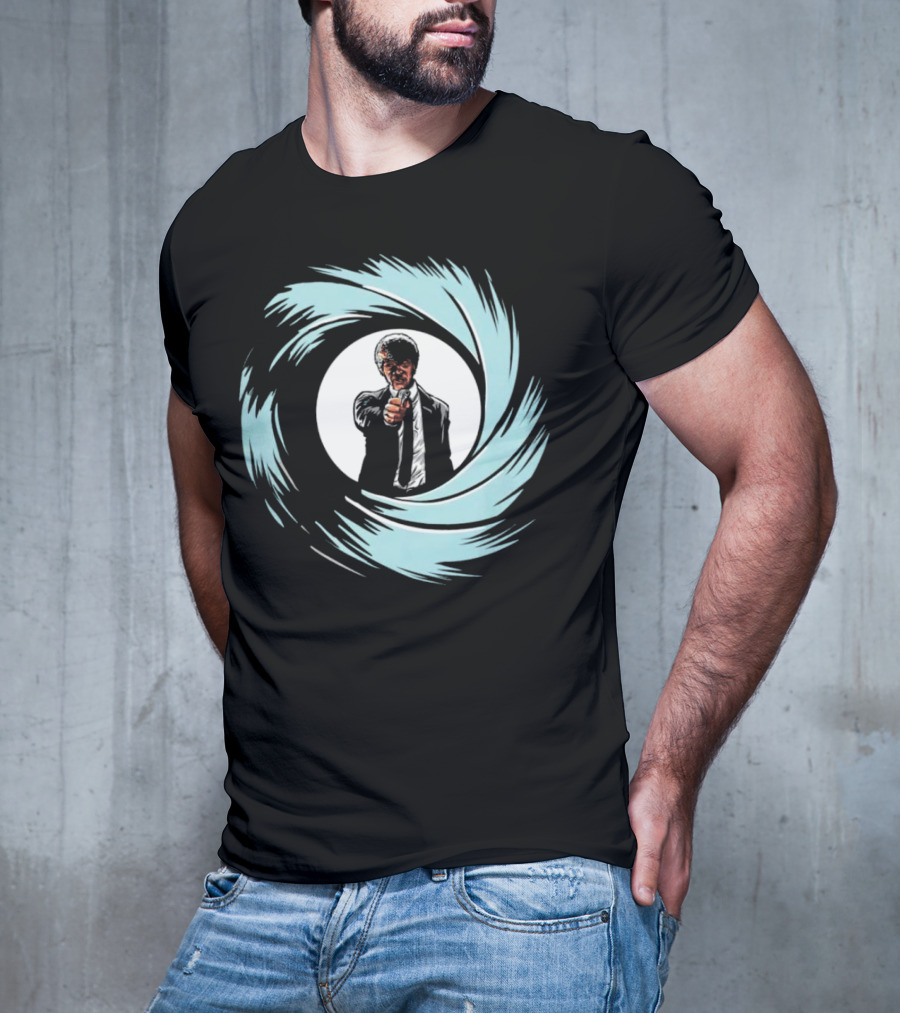 Jules Winnfield Agent BMF Bond Style Spiral T-Shirt