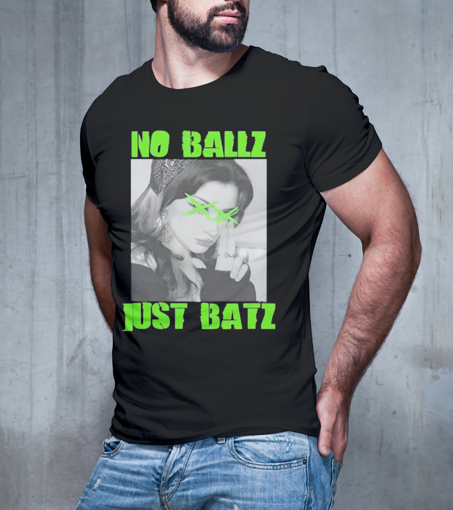No Ballz Just Batz Bandana Girl Green X Eyes T-Shirt