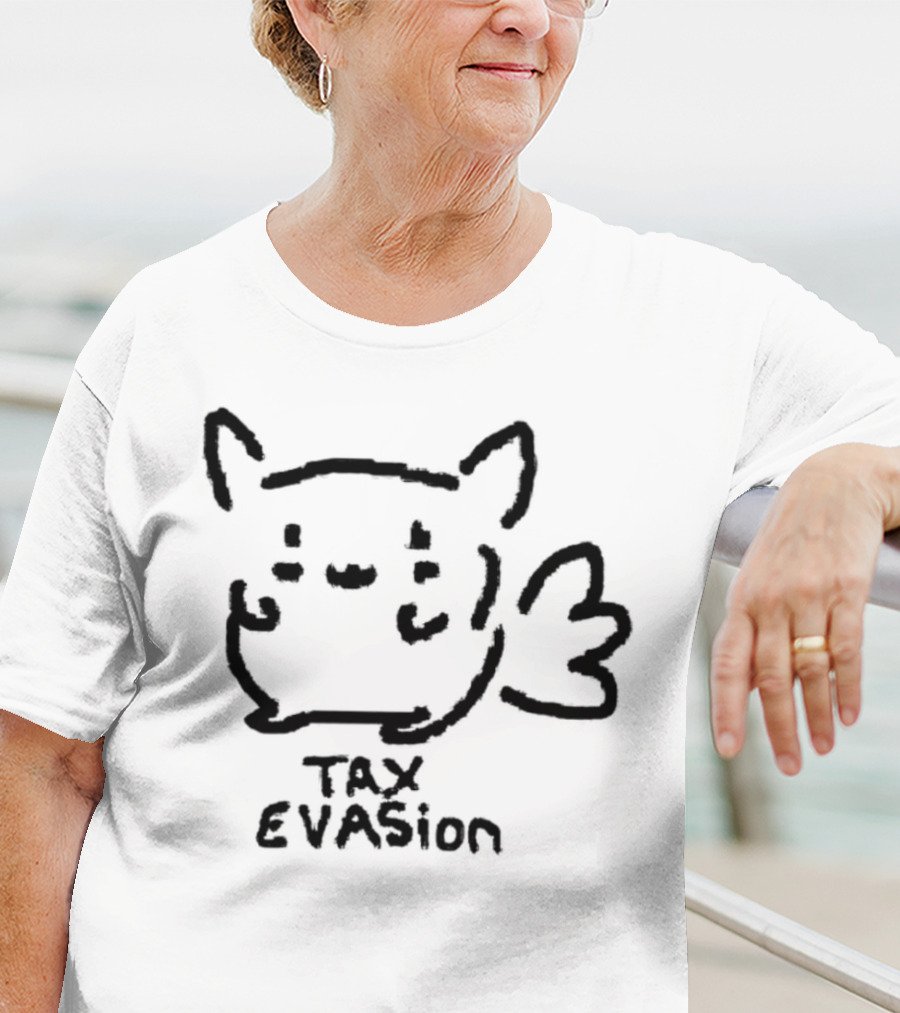 Tax Evasion Cute Character Sketch T-Shirt