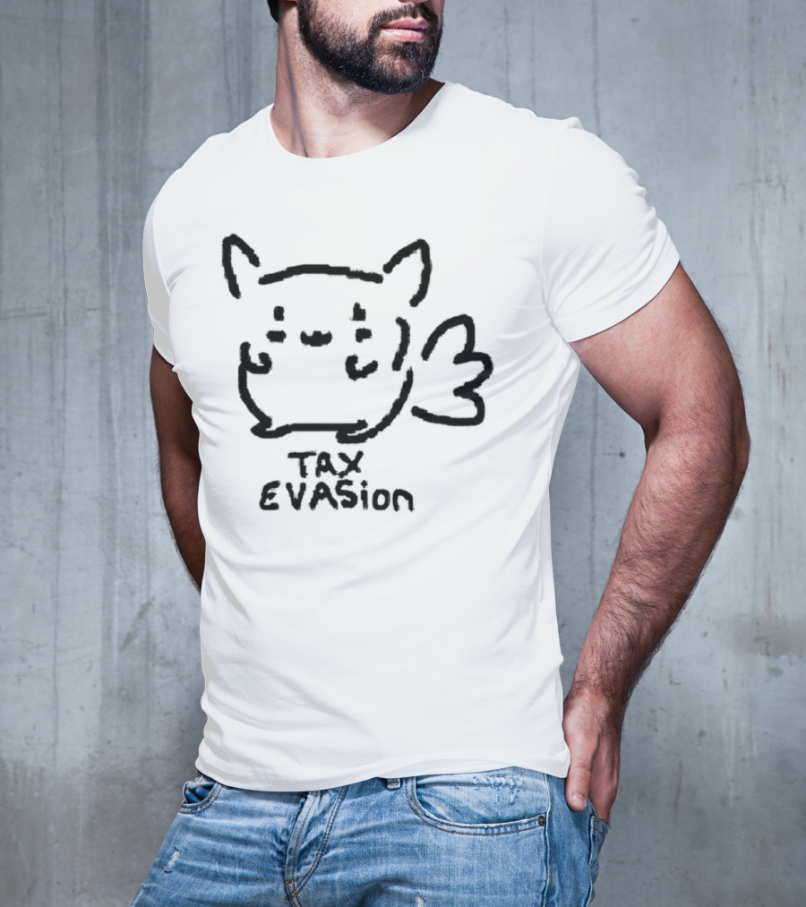 Tax Evasion Cute Character Sketch T-Shirt