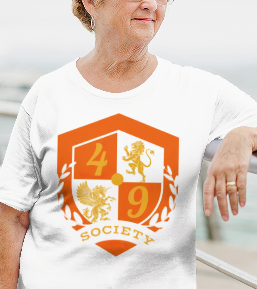 49 Society Crest With Heraldic Lion And Griffin Emblem T-Shirt