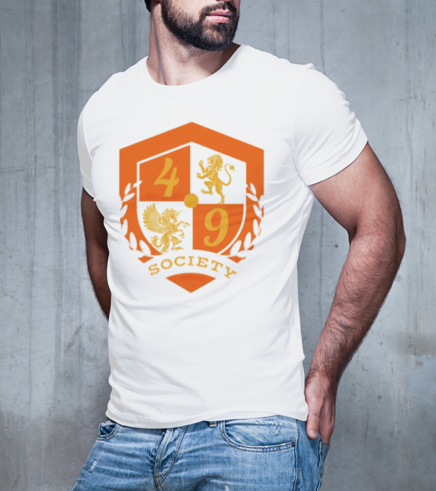 49 Society Crest With Heraldic Lion And Griffin Emblem T-Shirt