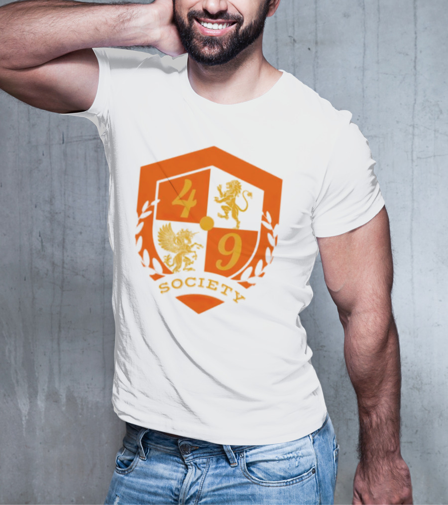 49 Society Crest With Heraldic Lion And Griffin Emblem T-Shirt
