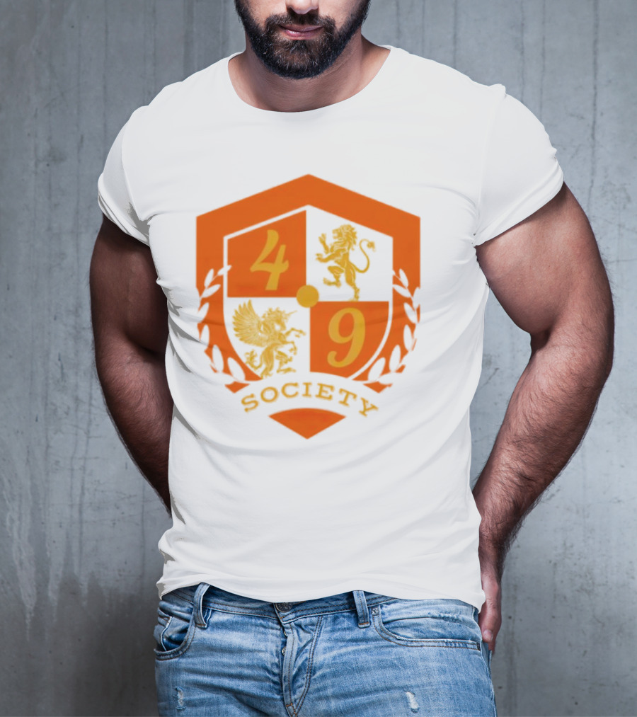 49 Society Crest With Heraldic Lion And Griffin Emblem T-Shirt