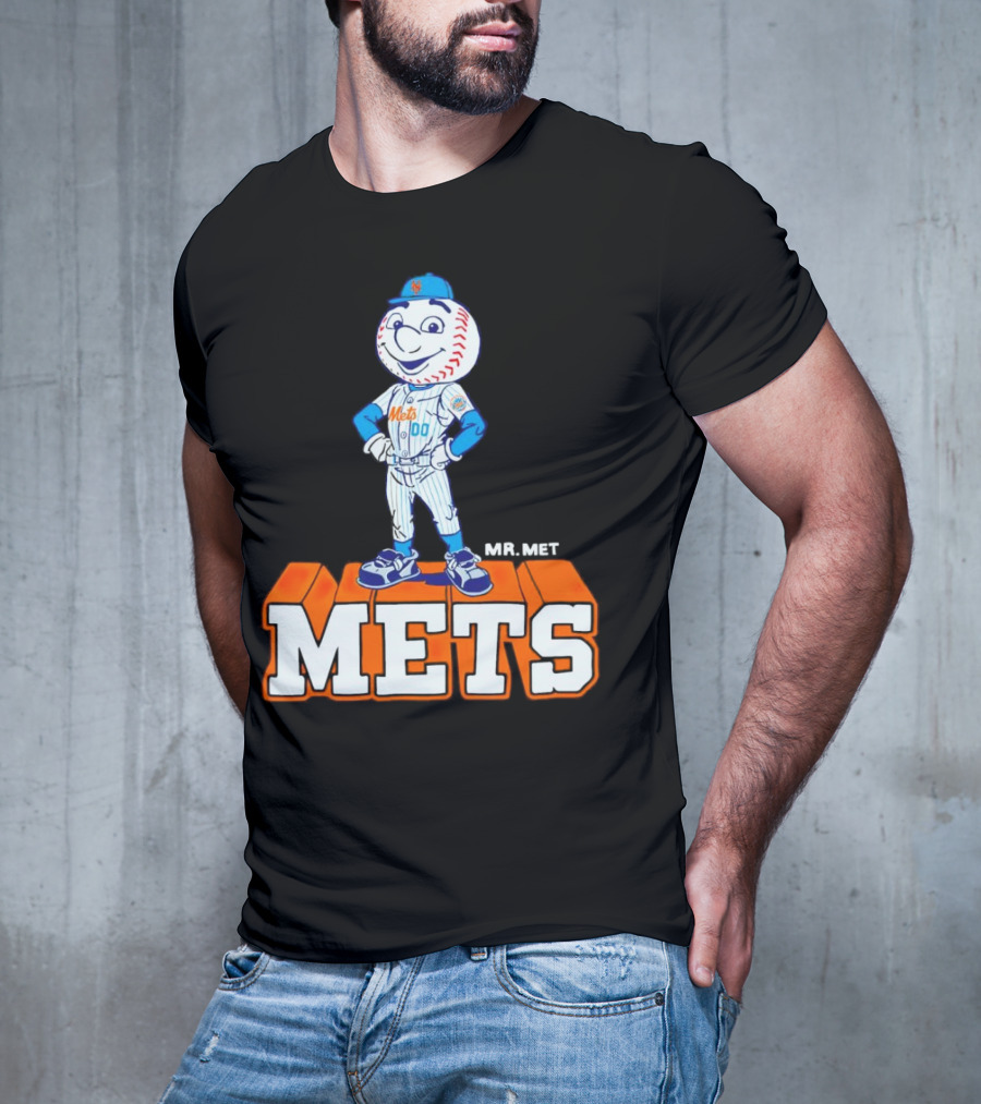 Mr Met New York Mets Baseball Mets Mascot T-Shirt