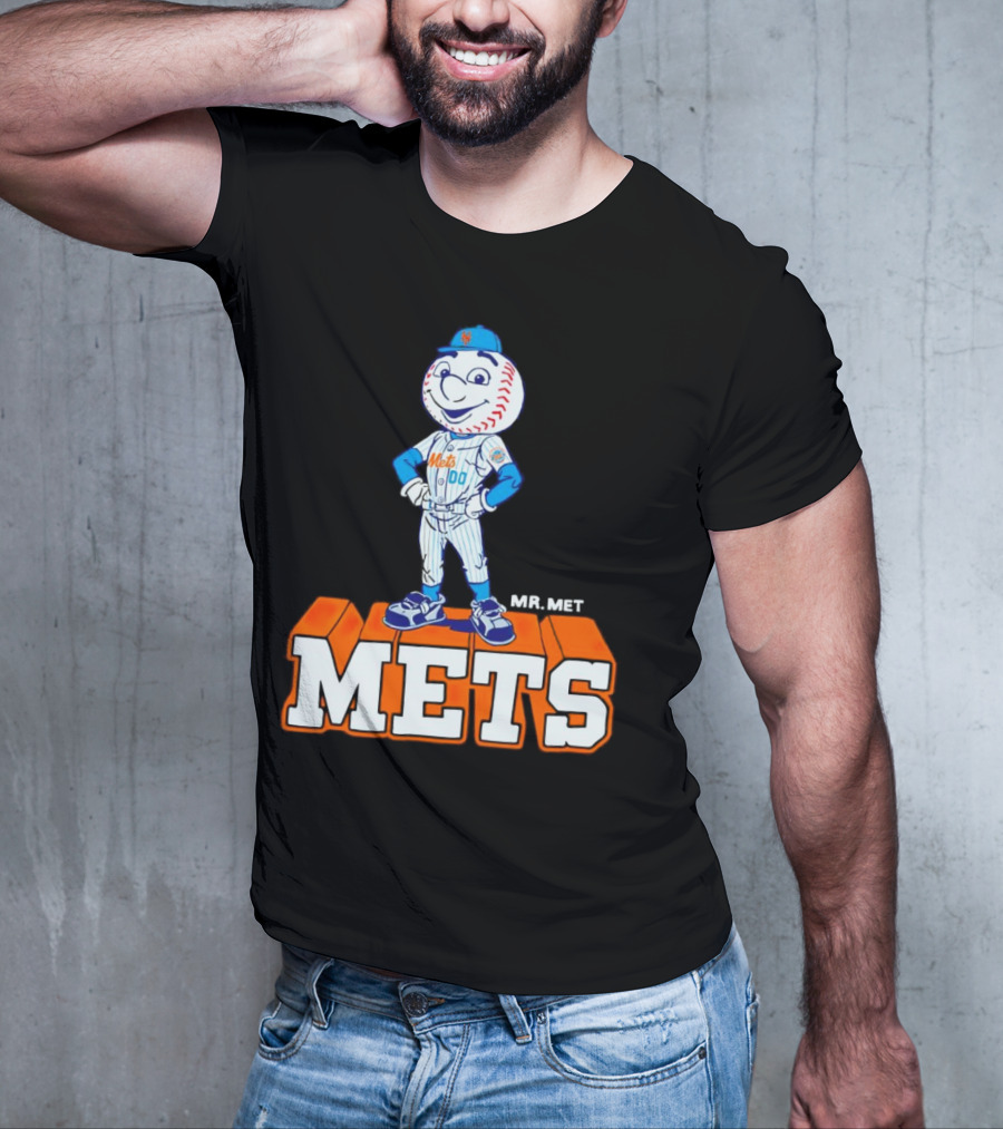 Mr Met New York Mets Baseball Mets Mascot T-Shirt