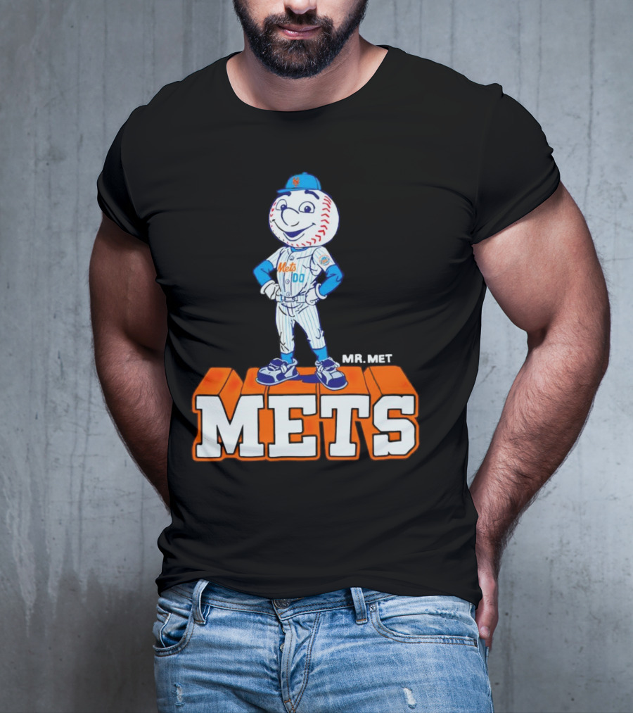 Mr Met New York Mets Baseball Mets Mascot T-Shirt