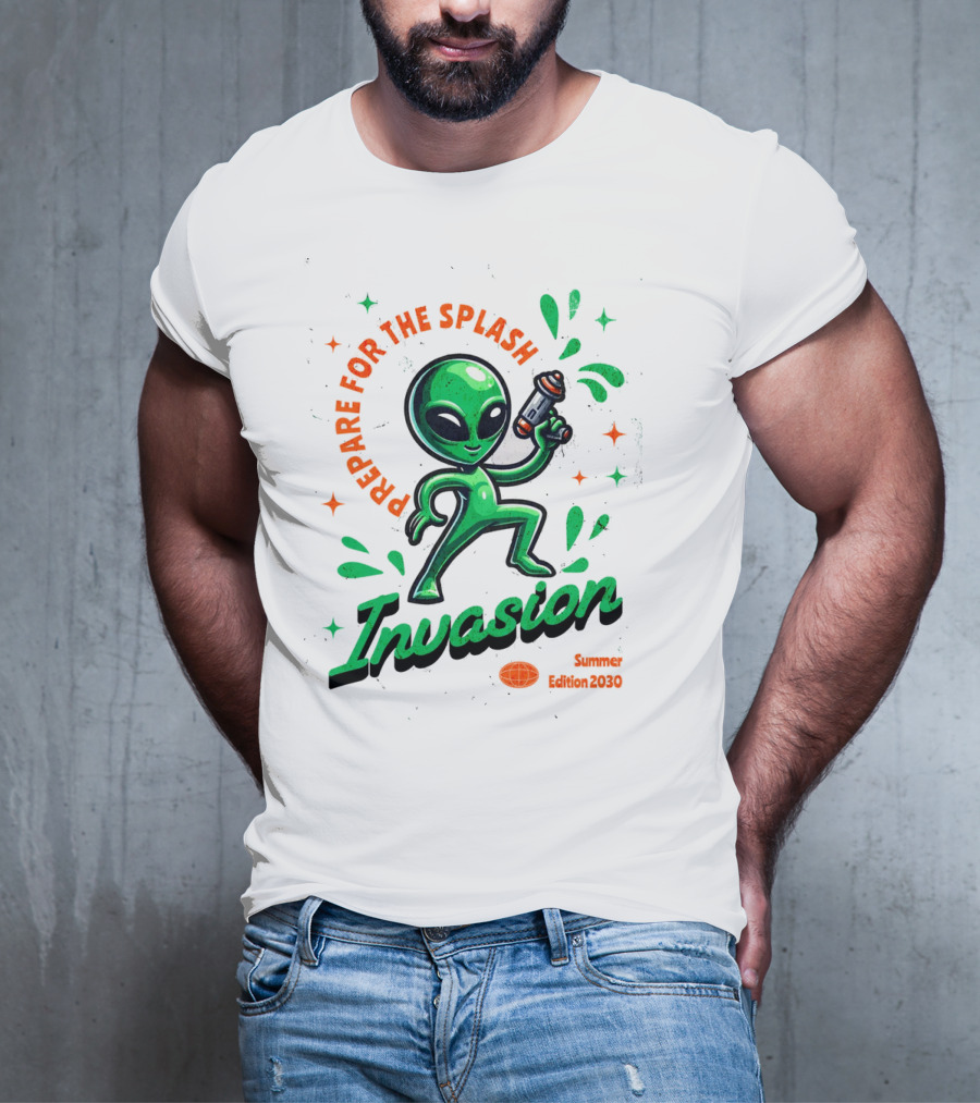 Prepare For The Splash Alien Invasion Summer Edition 2030 T-Shirt