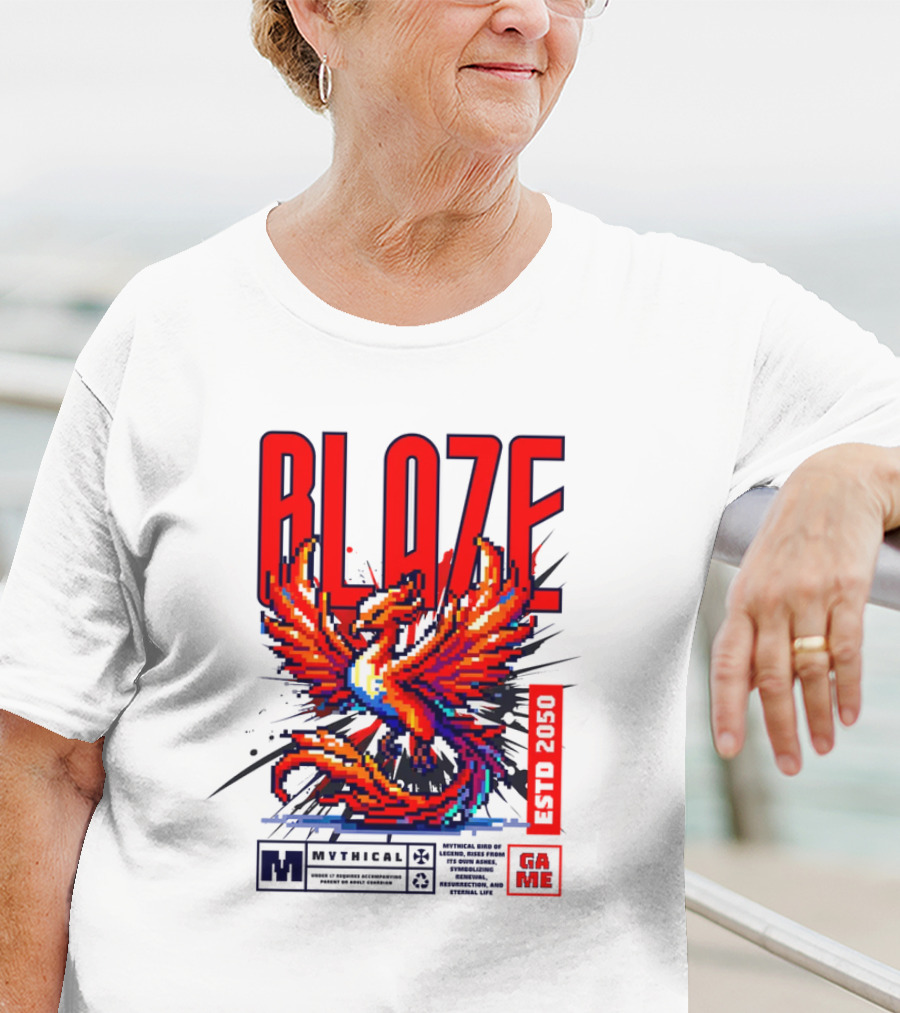 BLAZE Phoenix ESTD 2050 MYTHICAL GAME T-Shirt
