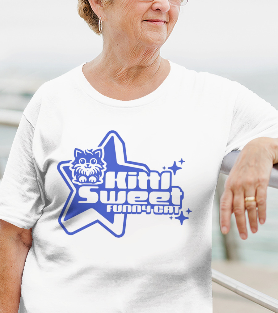 Kitti Sweet Funny Y2K Cat Star T-Shirt