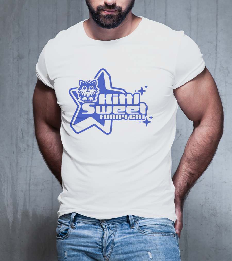 Kitti Sweet Funny Y2K Cat Star T-Shirt