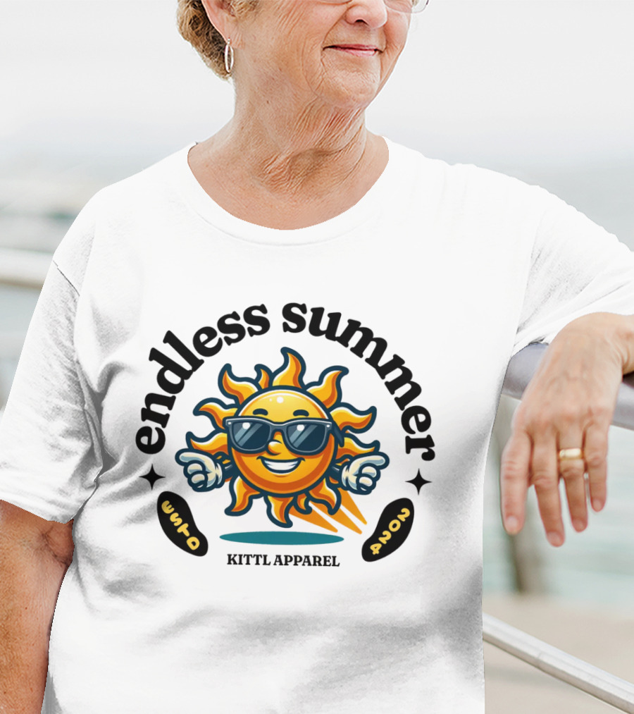 Endless Summer Kittl Apparel Sun With Sunglasses T-Shirt