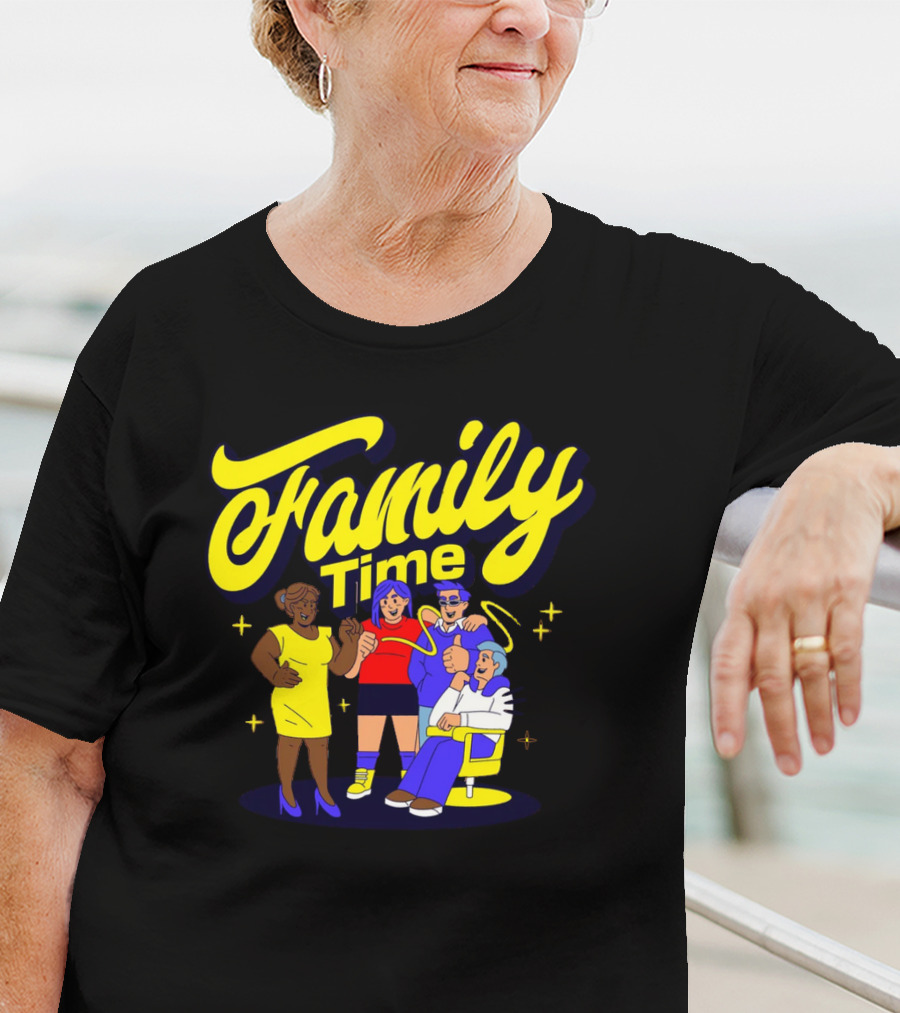 Family Time Lively Group Hug Together T-Shirt