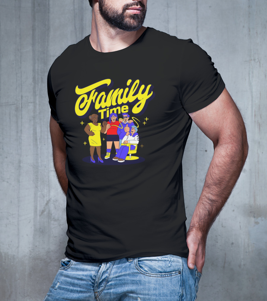 Family Time Lively Group Hug Together T-Shirt
